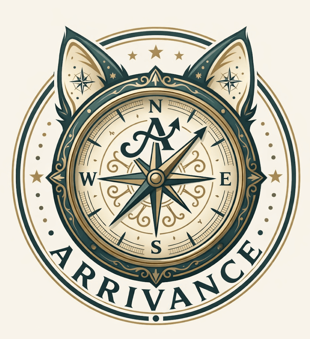 Arrivance — compass rose with fox ears